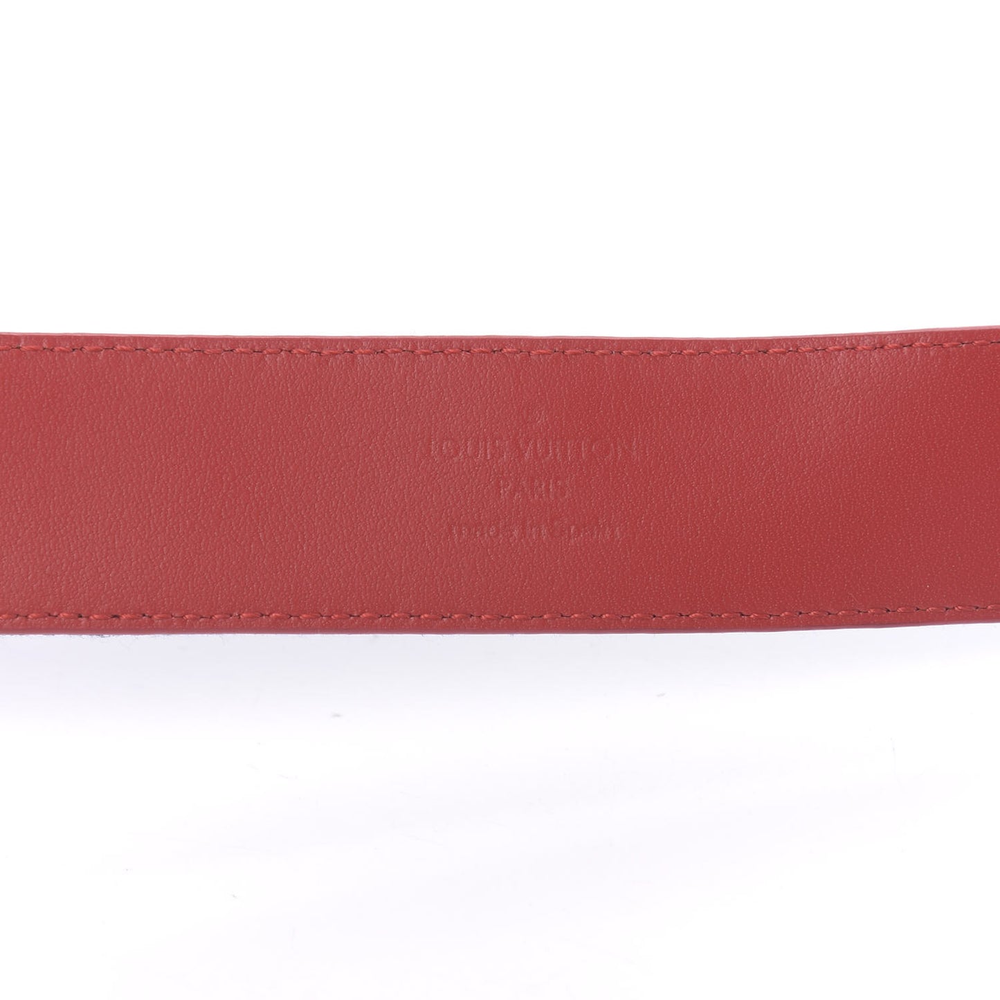 Denim Damier Monogram Patchwork 30mm Iconic Reversible Belt 80 32 Blue Rouge