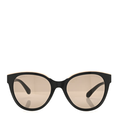 Chanel Acetate CC Butterfly Sunglasses 5414 Black Beige 3 of 7