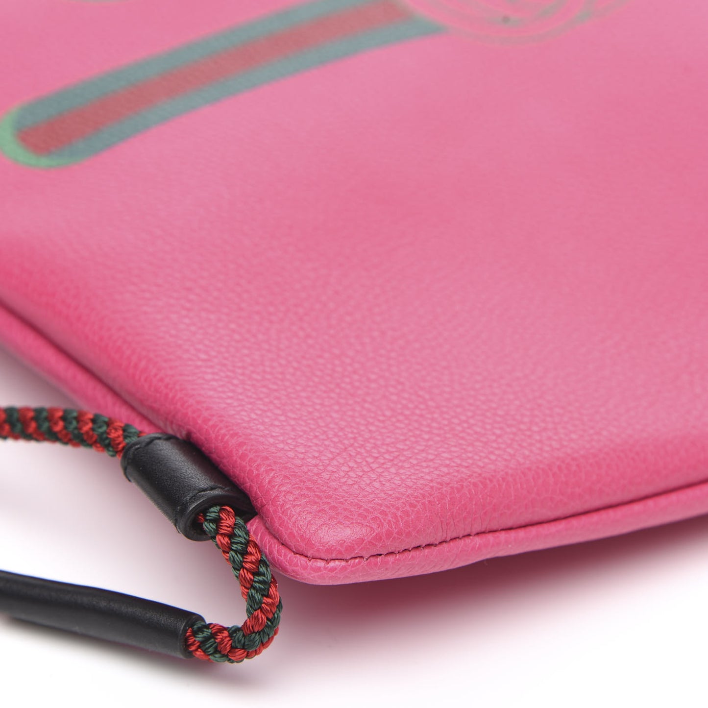 Grained Calfskin Logo Drawstring Backpack Box Pink Green Black