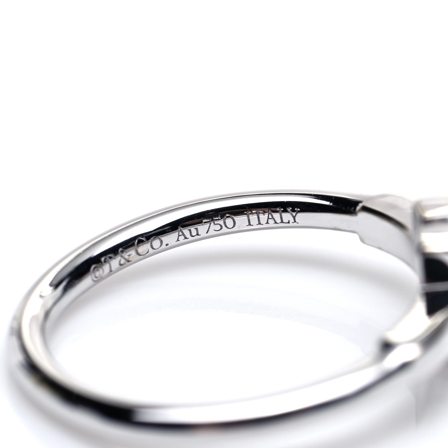 Tiffany 18K White Gold T Wire Ring 49 5 4 of 5