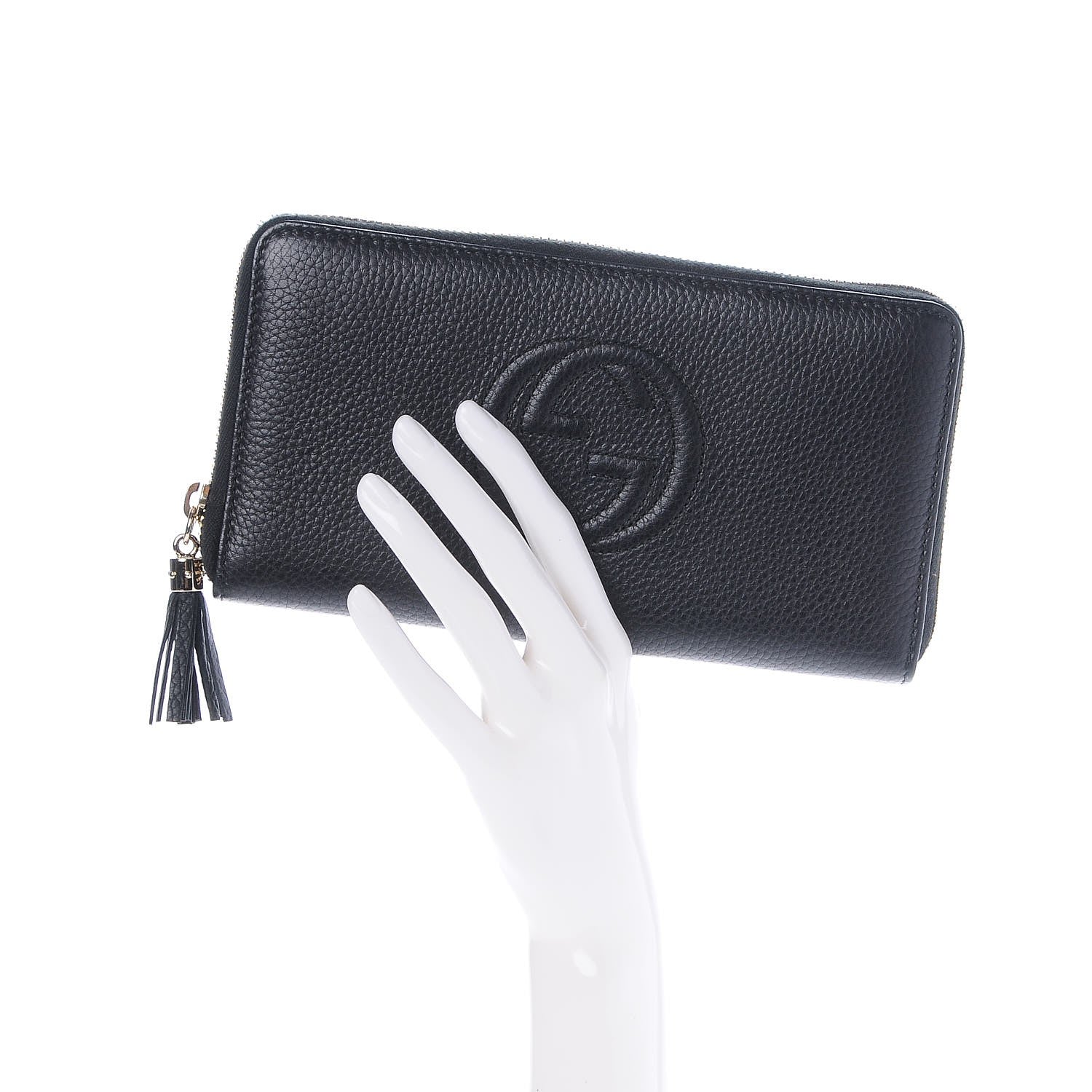 Gucci Calfskin Soho Zip Around Wallet Black 2 of 7