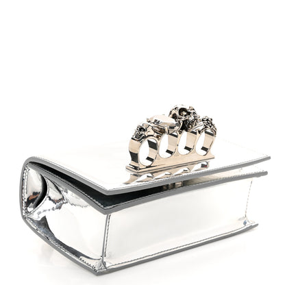 Alexander McQueen Metallic Lambskin Quilted Knuckle Shoulder Bag Silver 4 of 10