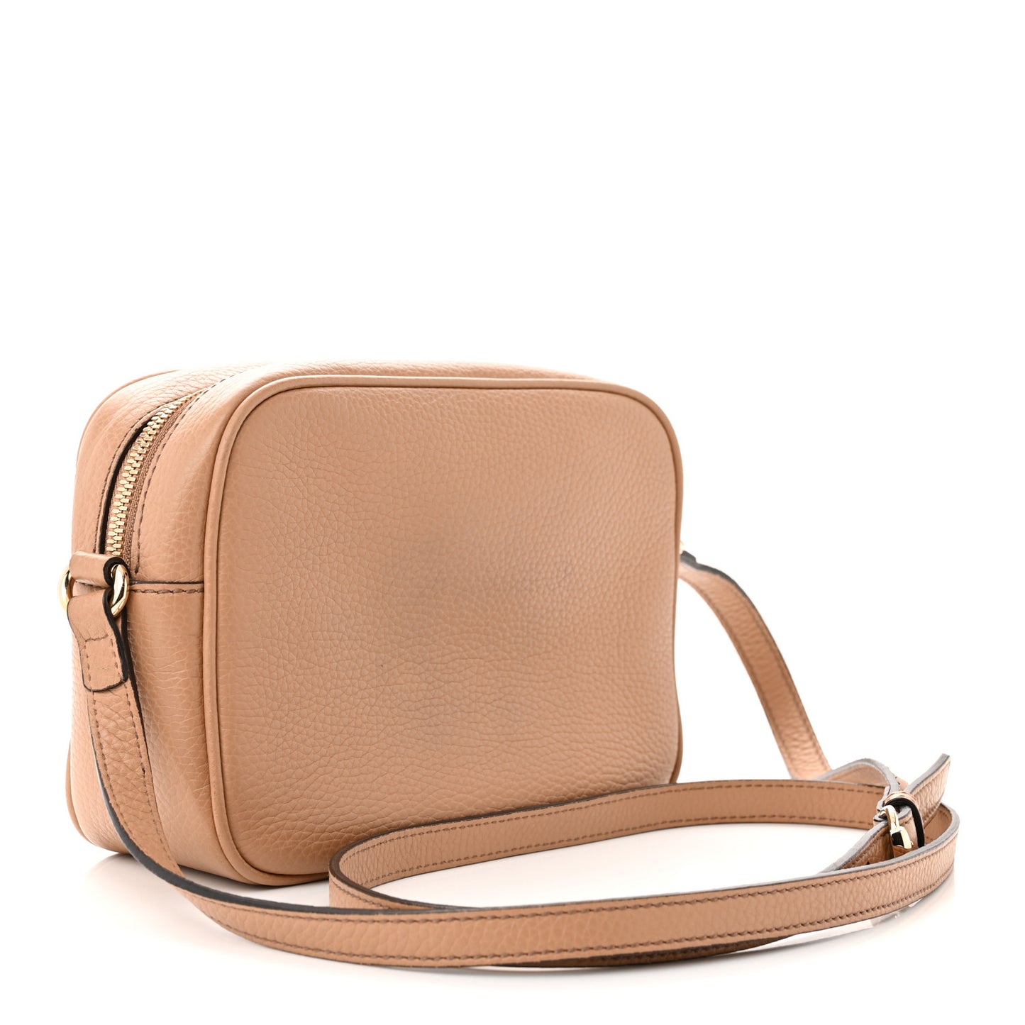 Pebbled Calfskin Small Soho Disco Bag Camelia