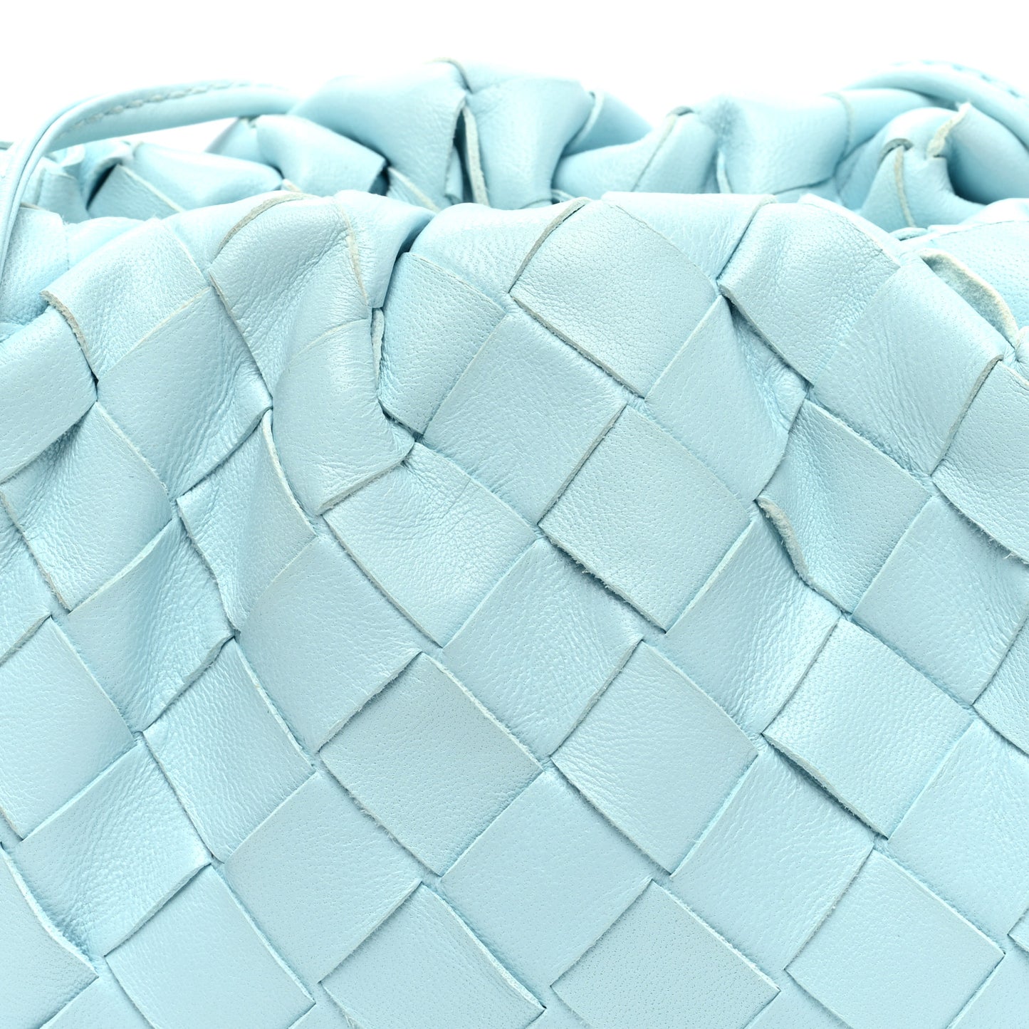 Nappa Intrecciato The Mini Pouch Pale Blue