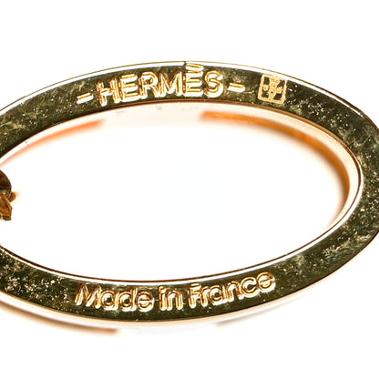 Hermes Lacquered Gold Pop H Pendant Necklace Black 5 of 5