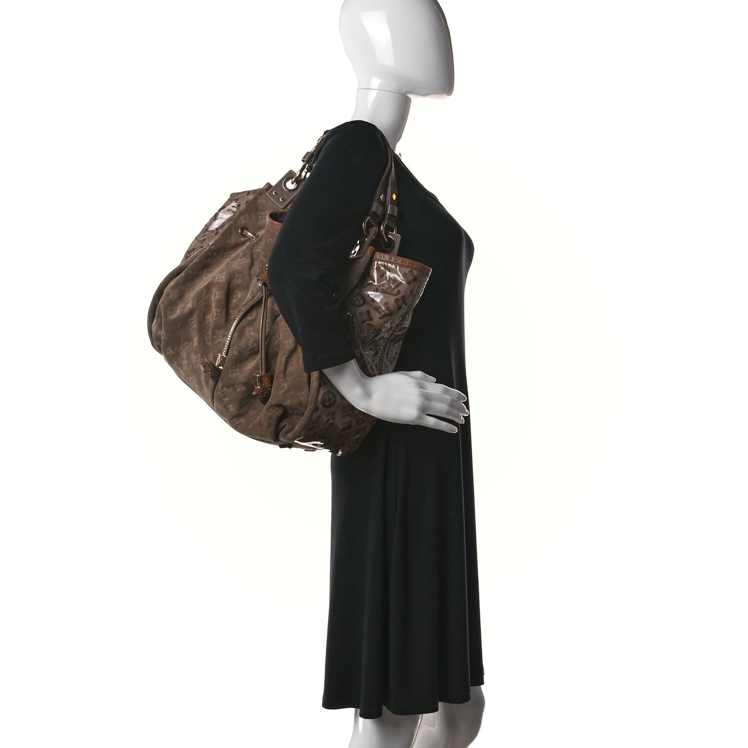 Louis Vuitton Suede Patent Monogram Irene Espresso 2 of 10