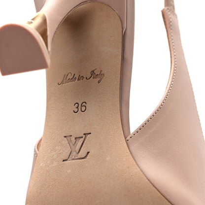 Louis Vuitton Calfskin Sparkle Slingback Pumps 36 Nude 7 of 10