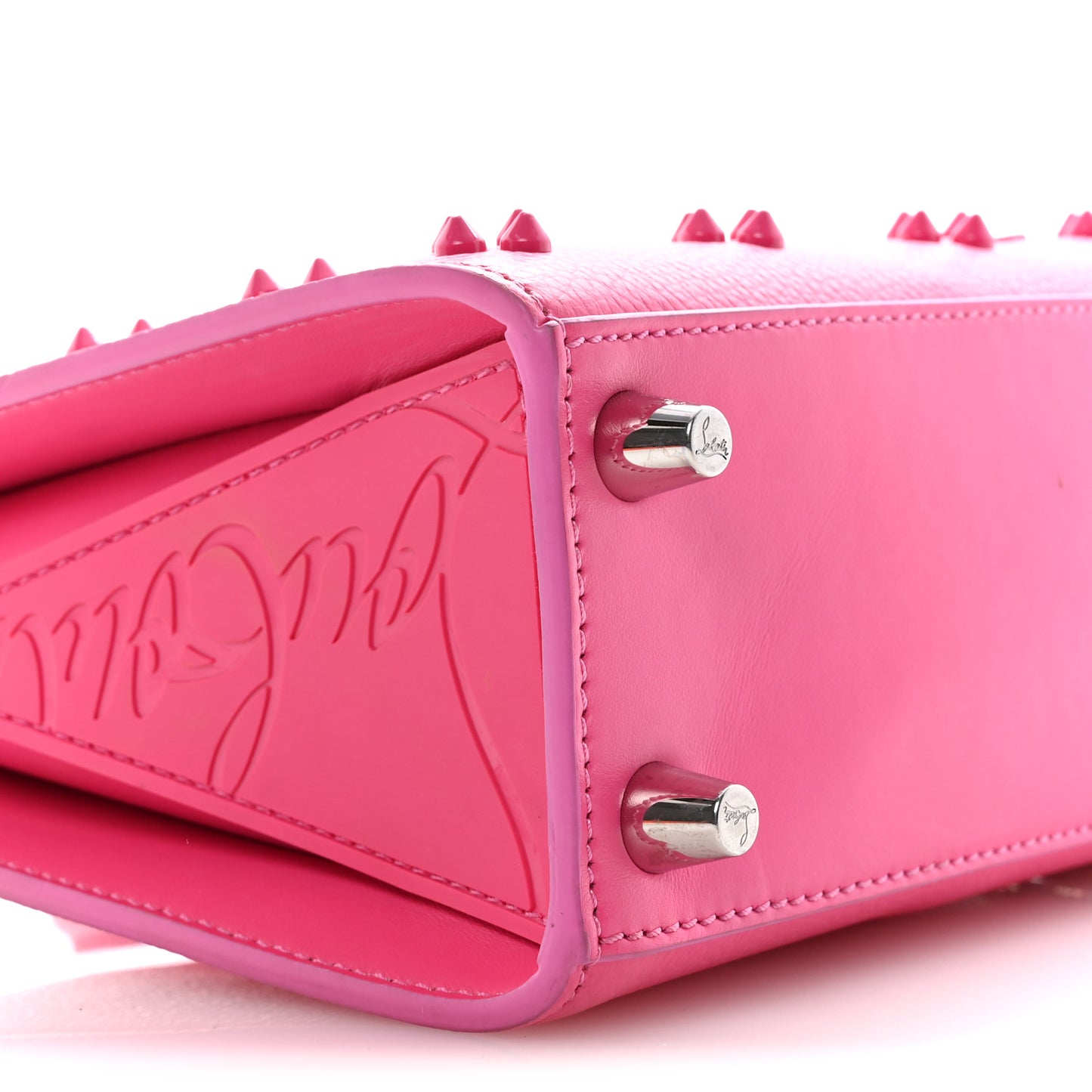 Calfskin Spikes Loubinthesky Paloma Baguette Bolerose