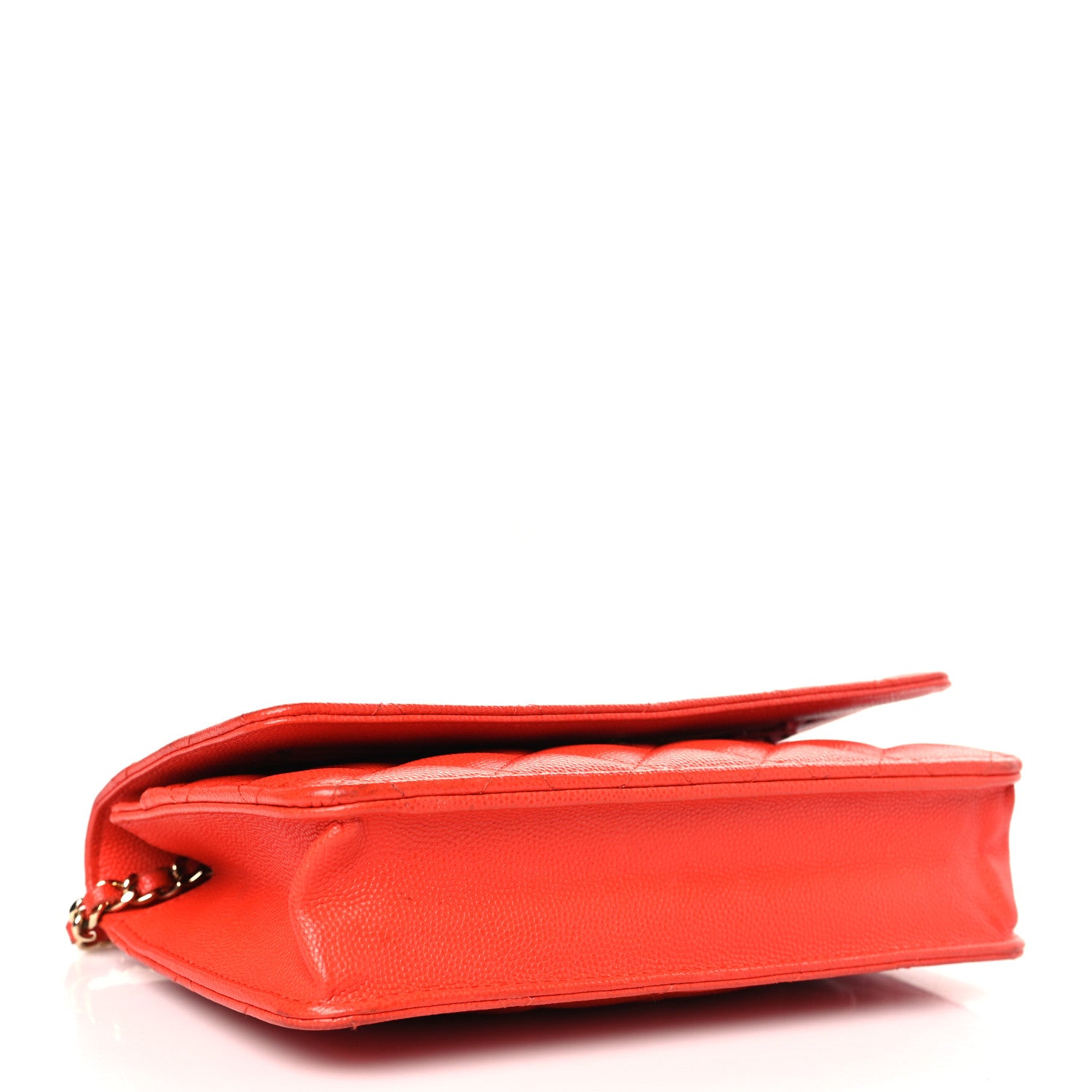 Chanel Caviar Quilted Wallet on Chain WOC Orange 4 of 12