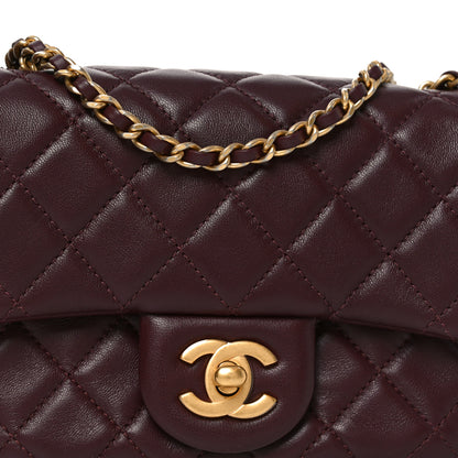Chanel Lambskin Quilted Mini Pearl Crush Flap Burgundy 8 of 11