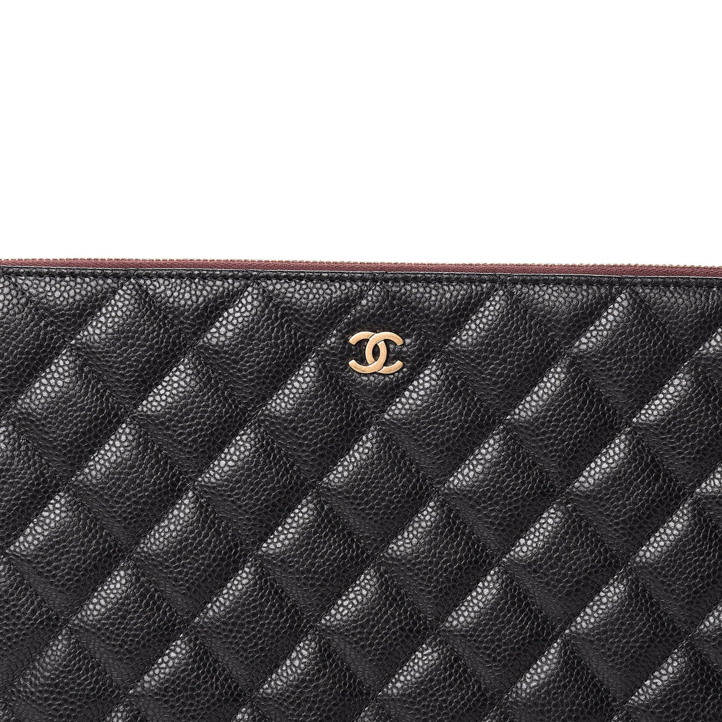 Caviar Quilted Medium Cosmetic Case Black