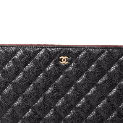 Chanel Caviar Quilted Medium Cosmetic Case Black 10 of 11