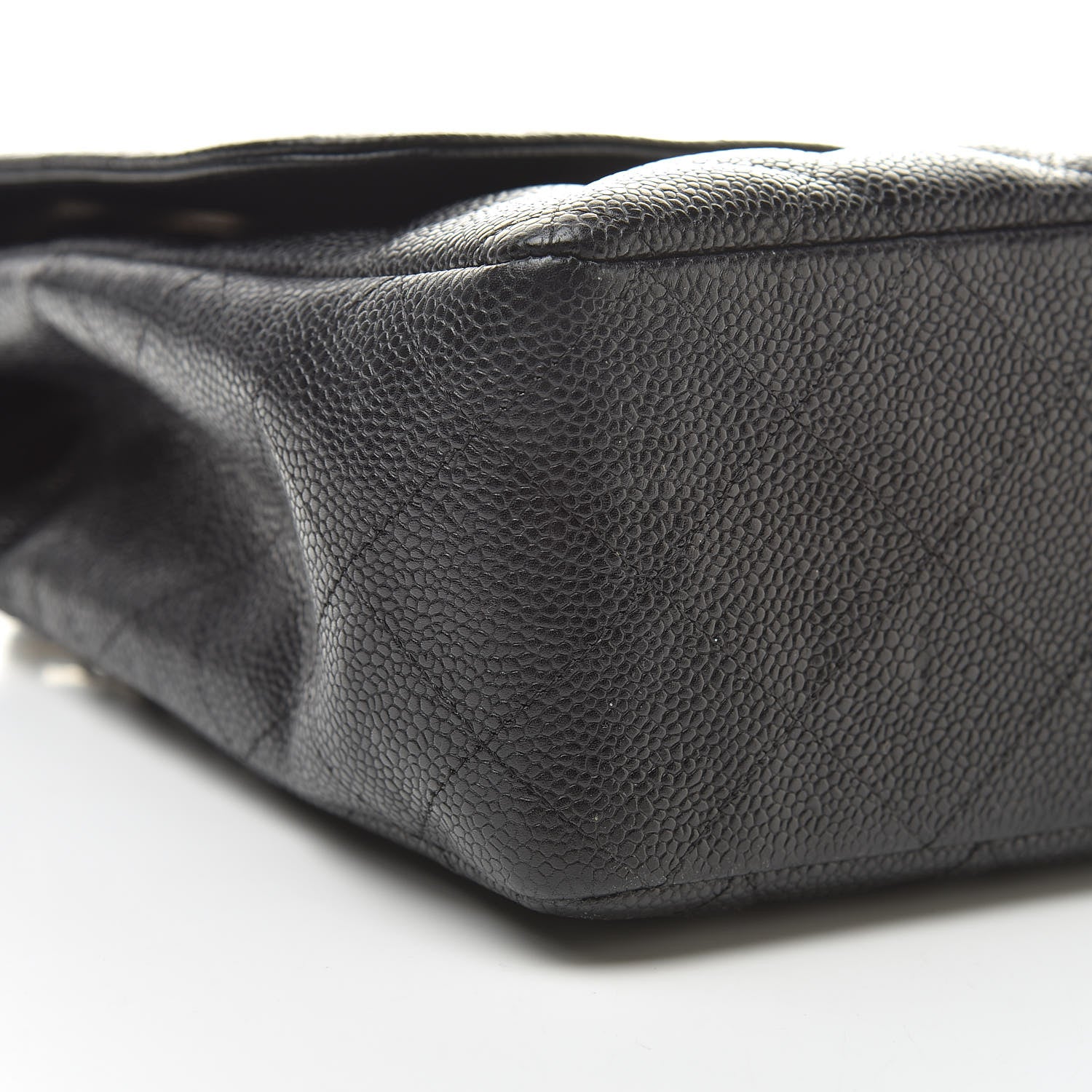 Chanel Caviar Quilted Jumbo Single Flap Black 9 of 10
