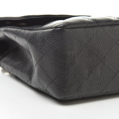 Chanel Caviar Quilted Jumbo Single Flap Black 9 of 10