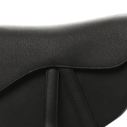 Christian Dior Grained Calfskin Saddle Bag Black 8 of 10