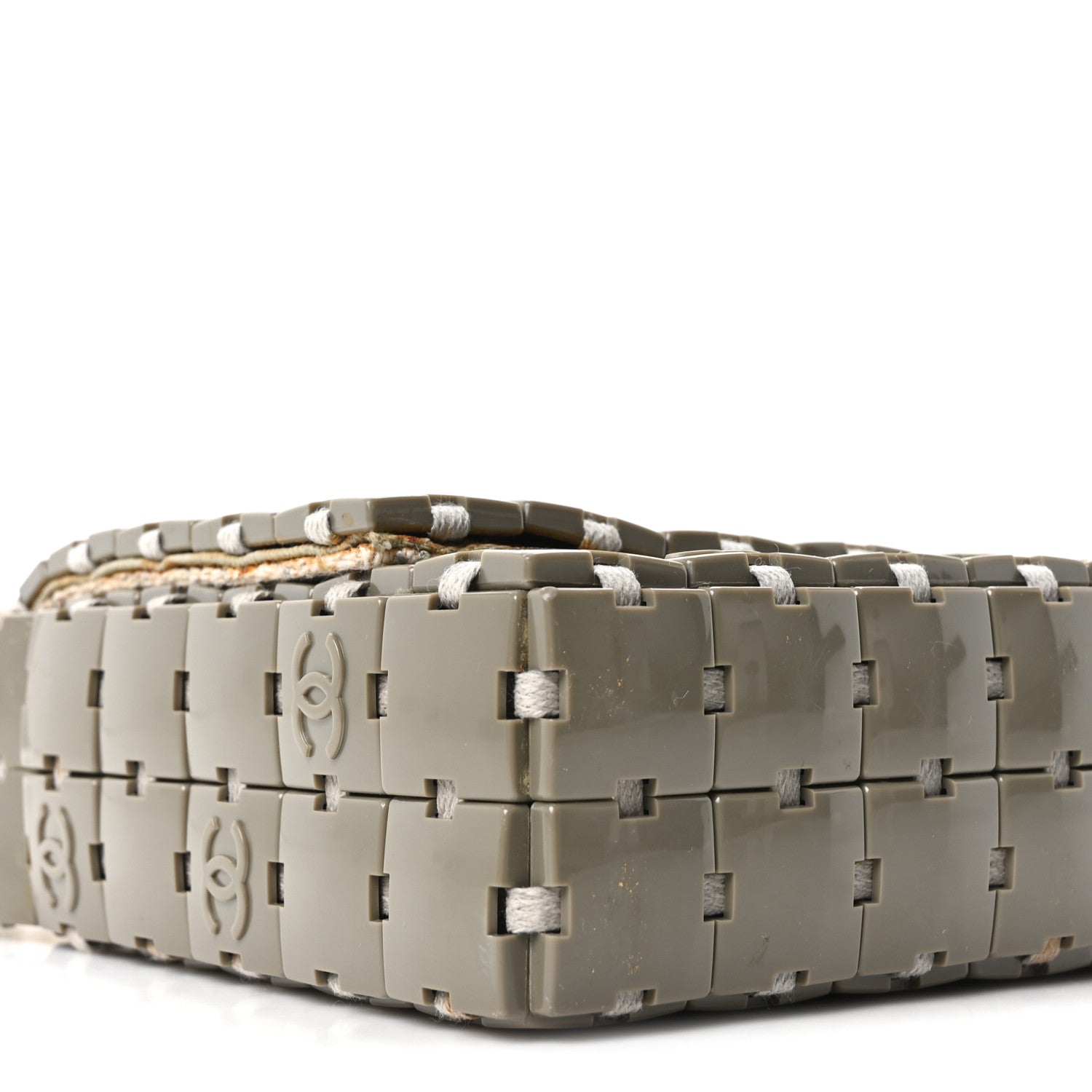 Chanel Tweed Resin Tile Flap Green 9 of 10