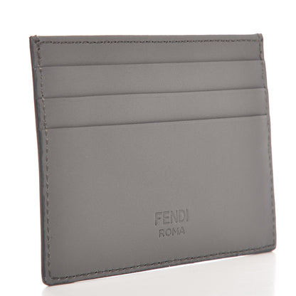 Fendi Vitello Century Face No Words Monochrome Card Holder Acciaio 3 of 7