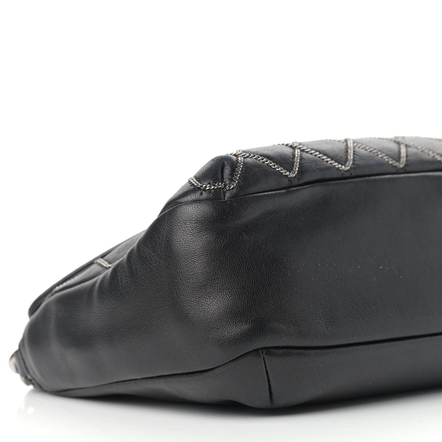 Chanel Lambskin Chain Stitch Clutch Black 13 of 14