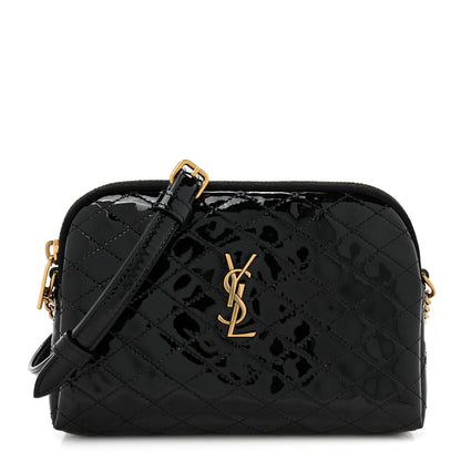 Saint Laurent Lambskin Quilted Gaby Zipped Pouch Black 1 of 11