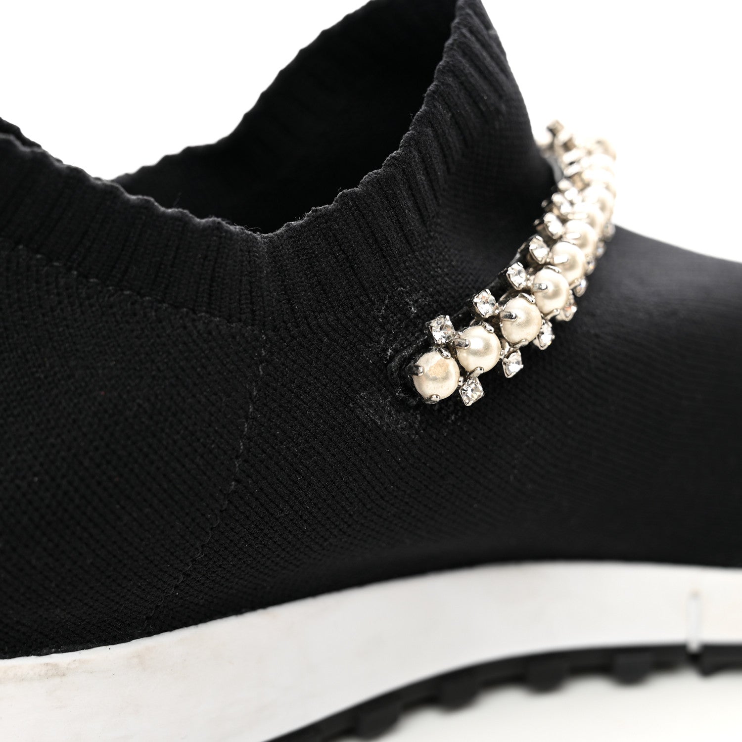 Jimmy Choo Knit Crystal Verona Sneaker 39.5 Black 5 of 9