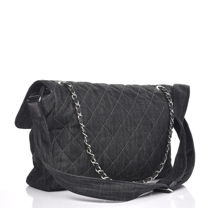 Chanel Denim Quilted Stretch Spirit Messenger Bag 4 of 11
