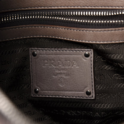 Prada Glace Calfskin Satchel Ardesia Talco 8 of 10