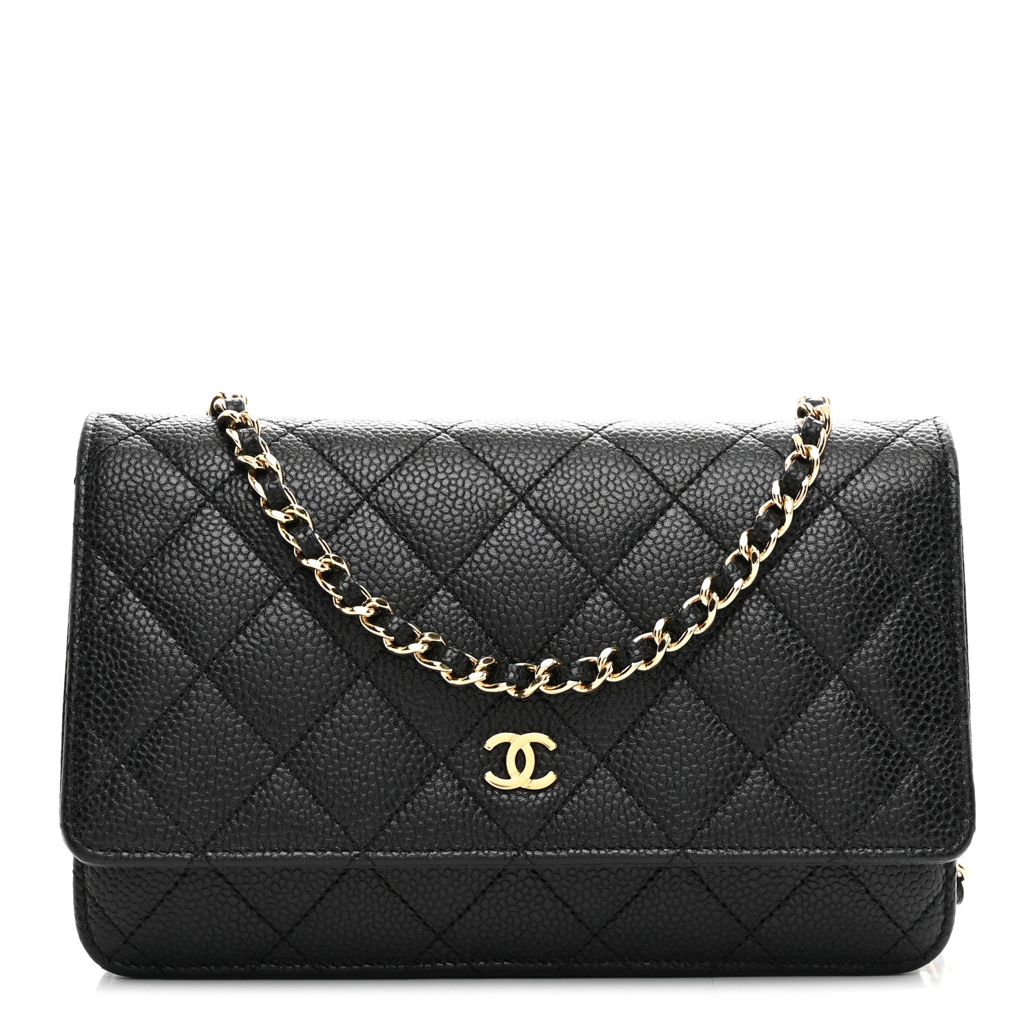Chanel Caviar Quilted Wallet on Chain WOC Black 1 of 12
