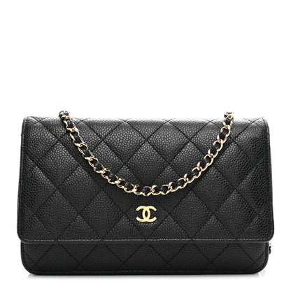 Chanel Caviar Quilted Wallet on Chain WOC Black 1 of 12