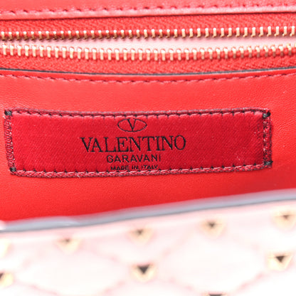 Valentino Garavani Suede Rockstud Spike Wallet on Chain Loto 6 of 9