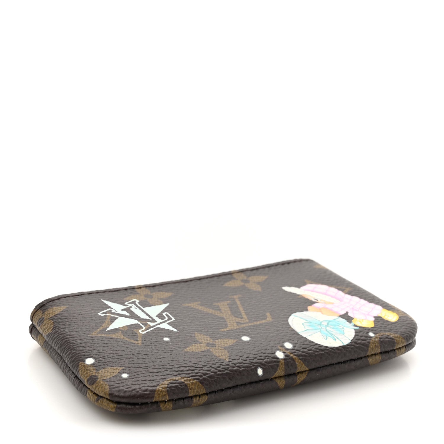 Louis Vuitton Monogram 2025 Christmas Animation Key Pouch Azur