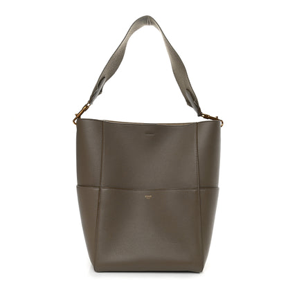 Celine Soft Grained Calfskin Sangle Bucket Bag Taupe 1 of 10