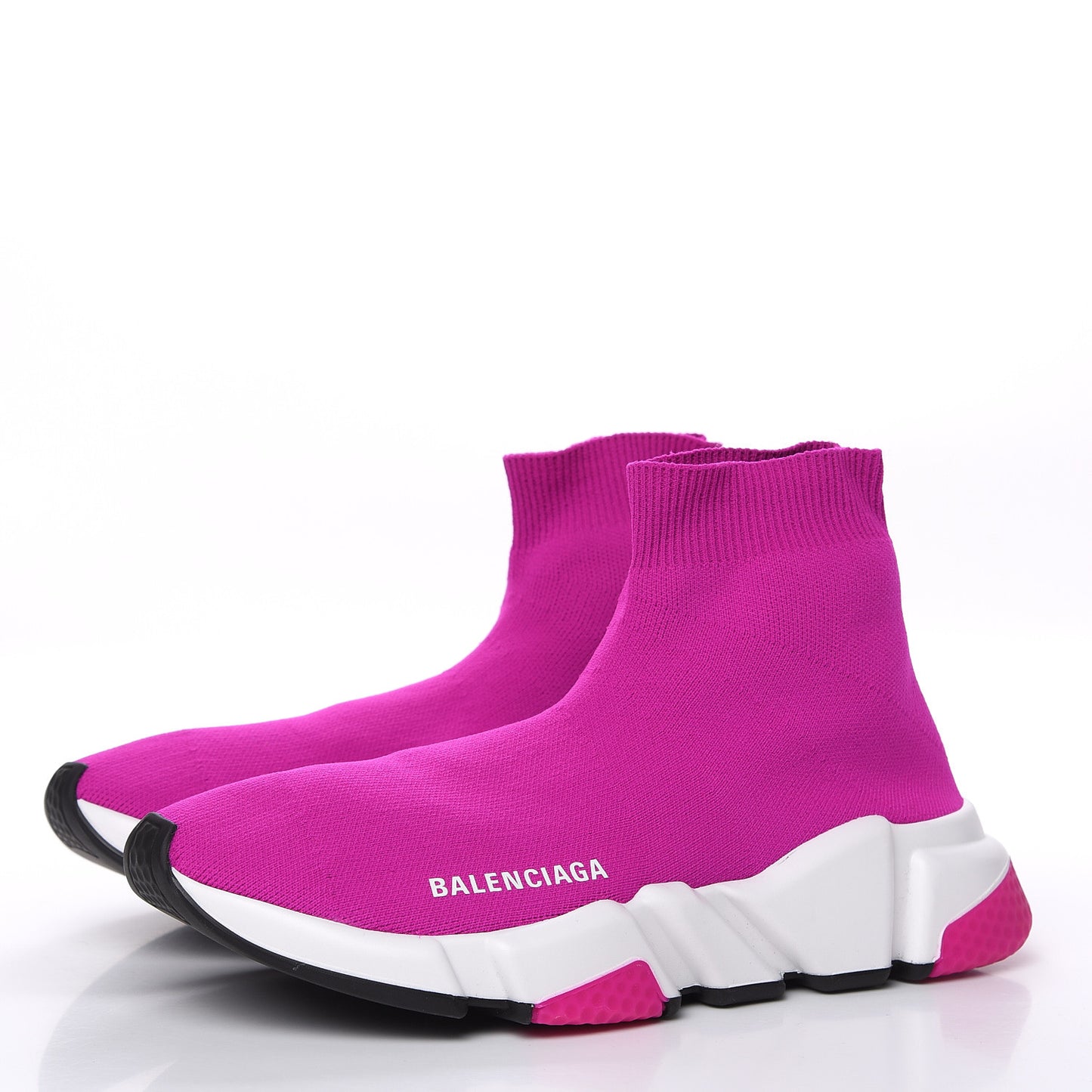 Neoprene Knit Womens Speed Sneakers 37 Fuchsia