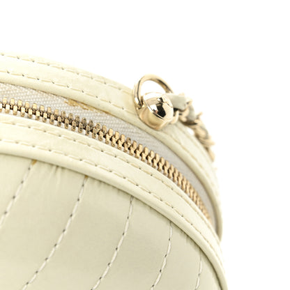 Chanel Embroidered Lambskin Chevron Quilted La Pausa Evening Bag White 11 of 11