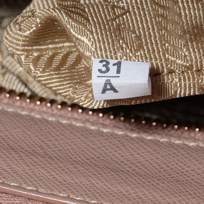 Prada Saffiano Lux Small Double Zip Tote Cammeo 10 of 11