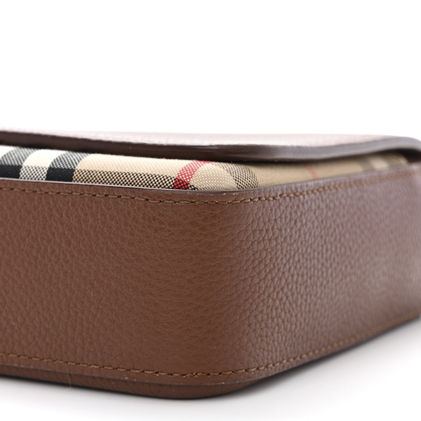 Calfskin Mini Vintage Check Note Bag Tan