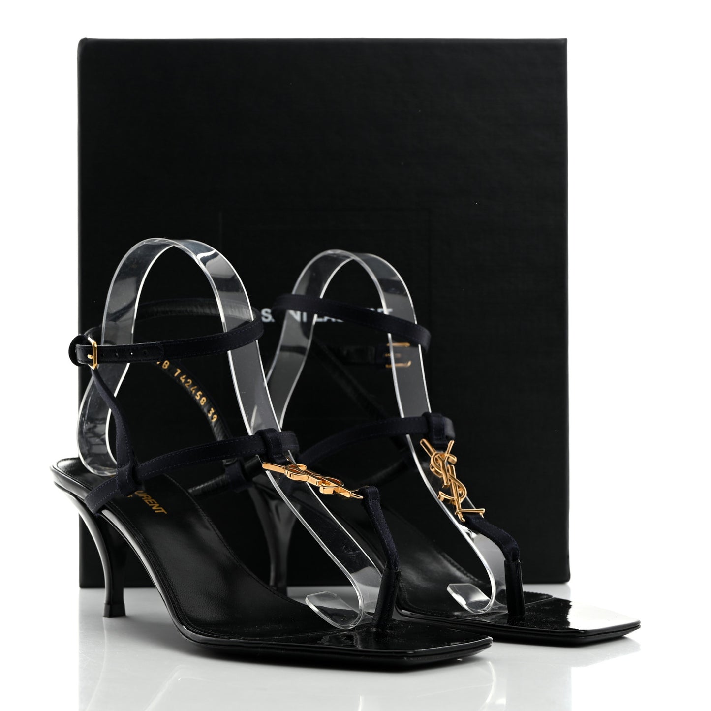 Crepe Satin Cassandra 60 Sandals 39 Patriot Navy