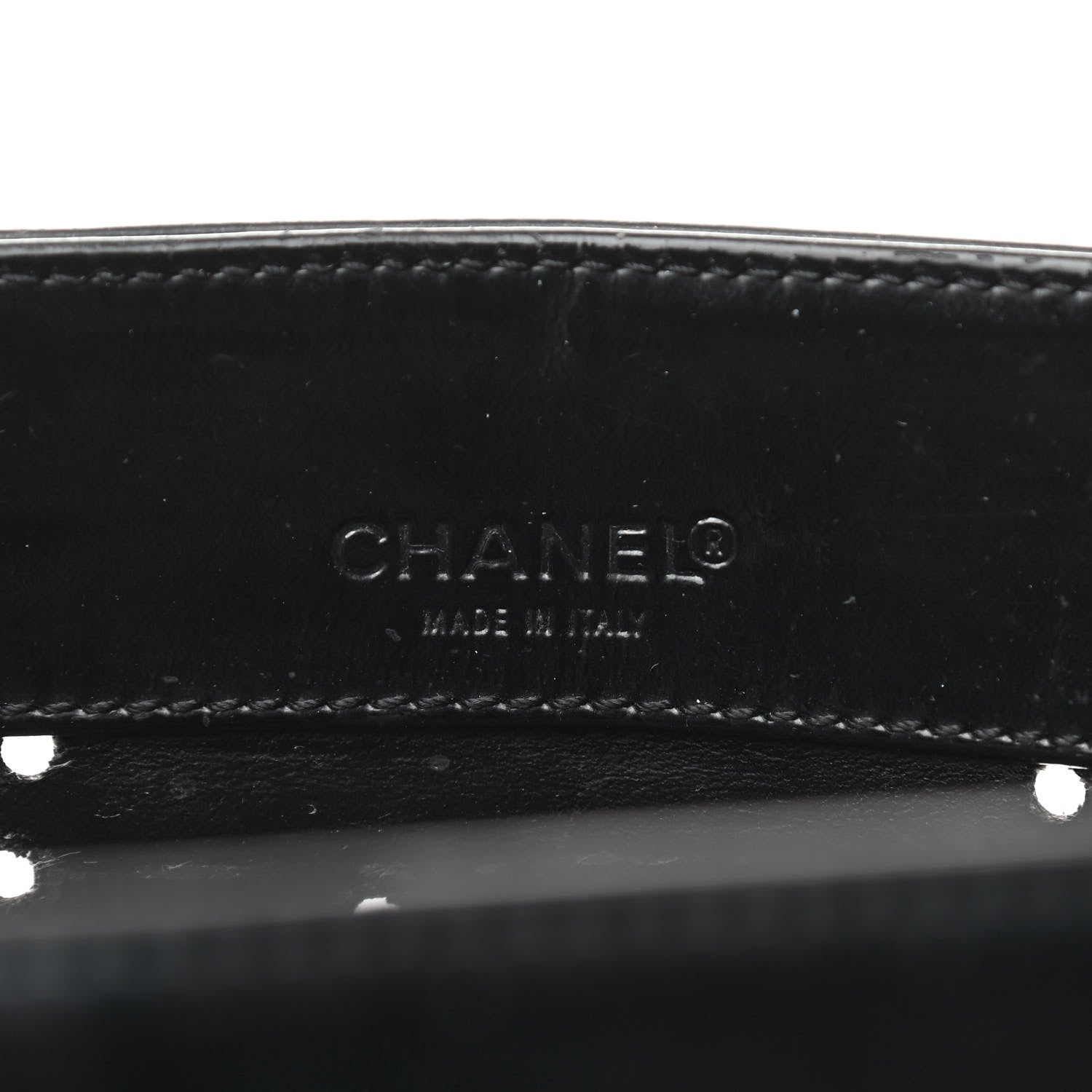 Chanel Patent Perforated CC Tote Black 6 of 11