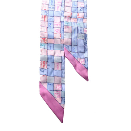 Hermes Silk Bolduc Au Carre Twilly Bleu Pale Rose Pale 2 of 3