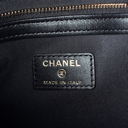 Chanel Iridescent Caviar Medium Night by the C Pouch Clutch Black 6 of 9