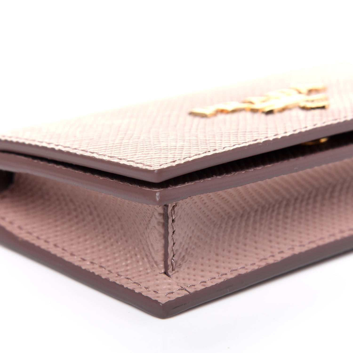 Prada Saffiano Metal Business Card Holder Cipria 7 of 11