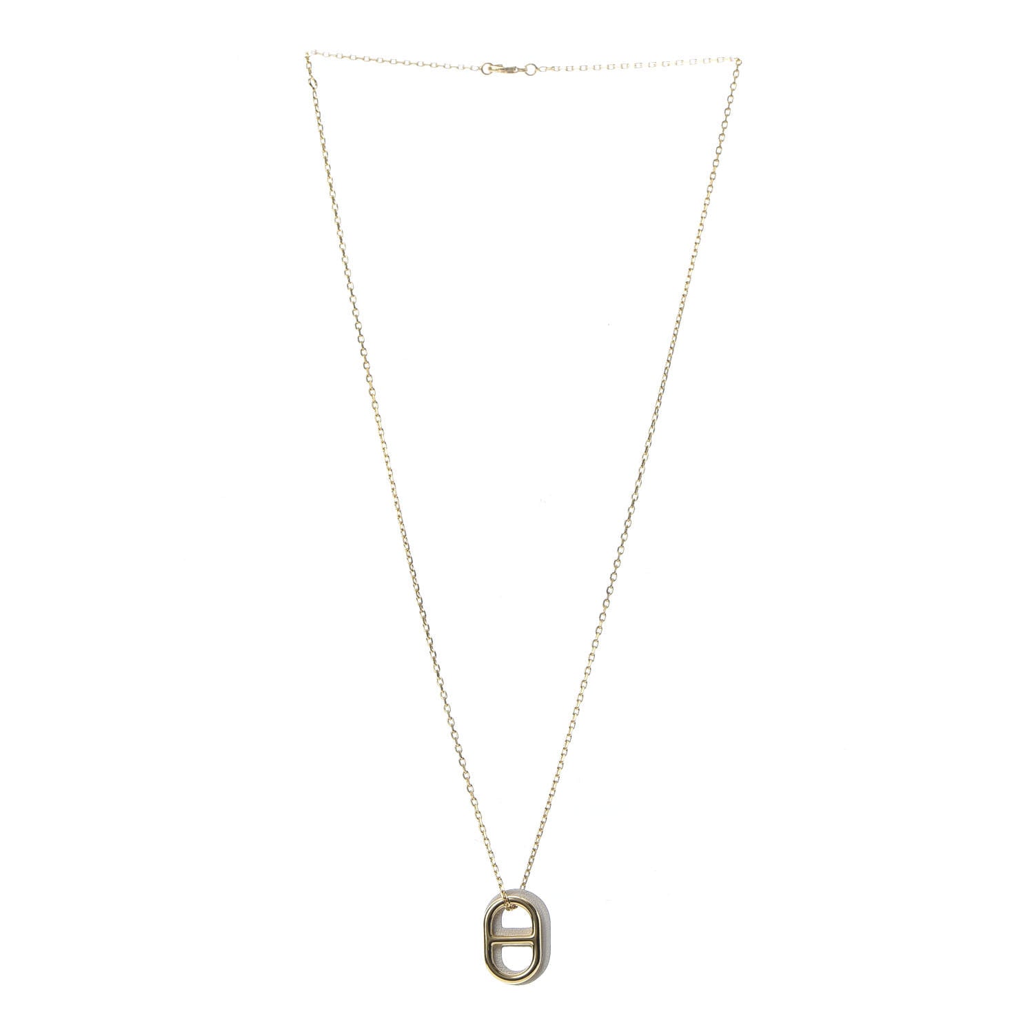 Hermes Swift O'Maillon Pendant Necklace Nata 3 of 6