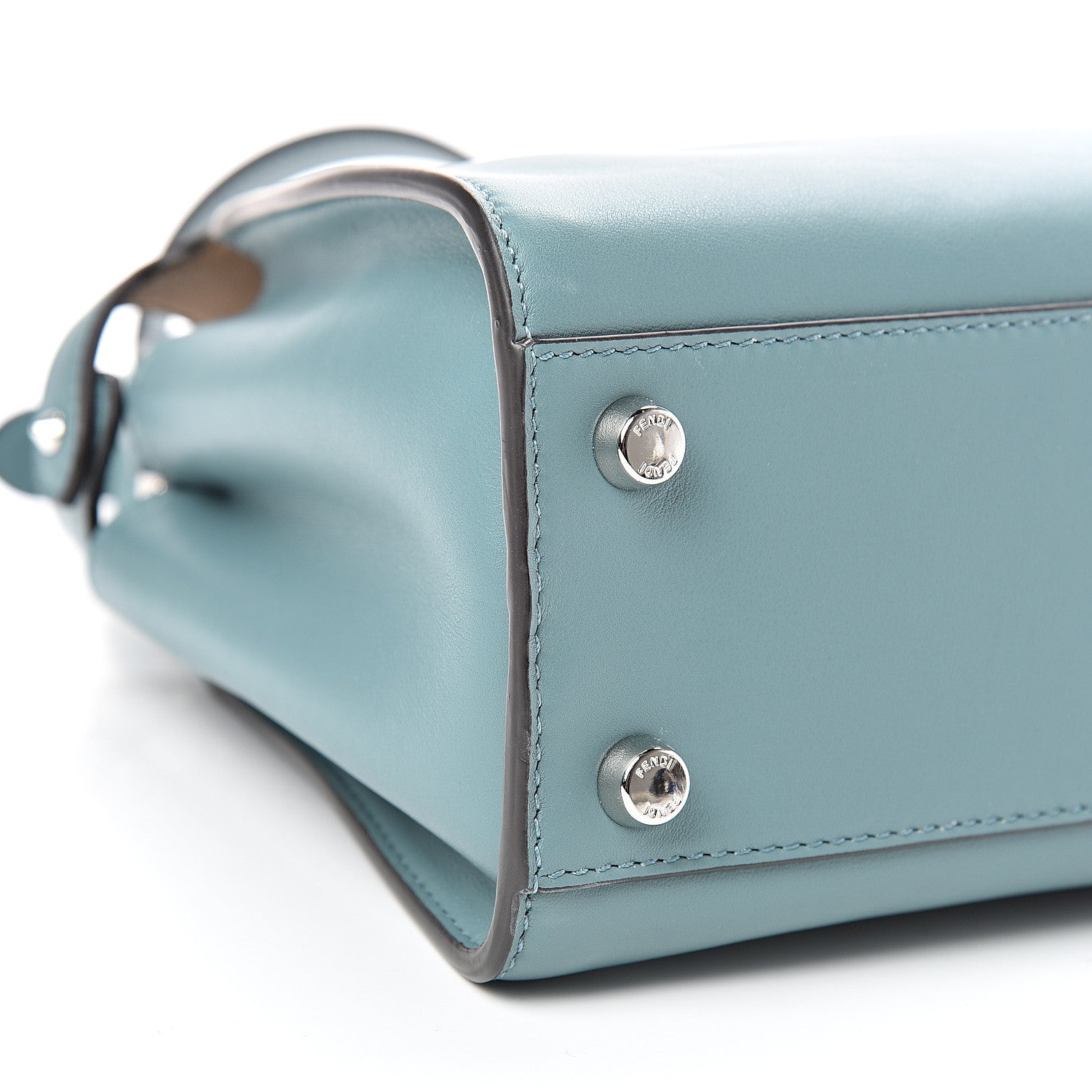 Fendi Vitello Tahiti Burro Bi-Color Medium Peekaboo Iconic Essentially Satchel Pound Sand Nuvola 10 of 11