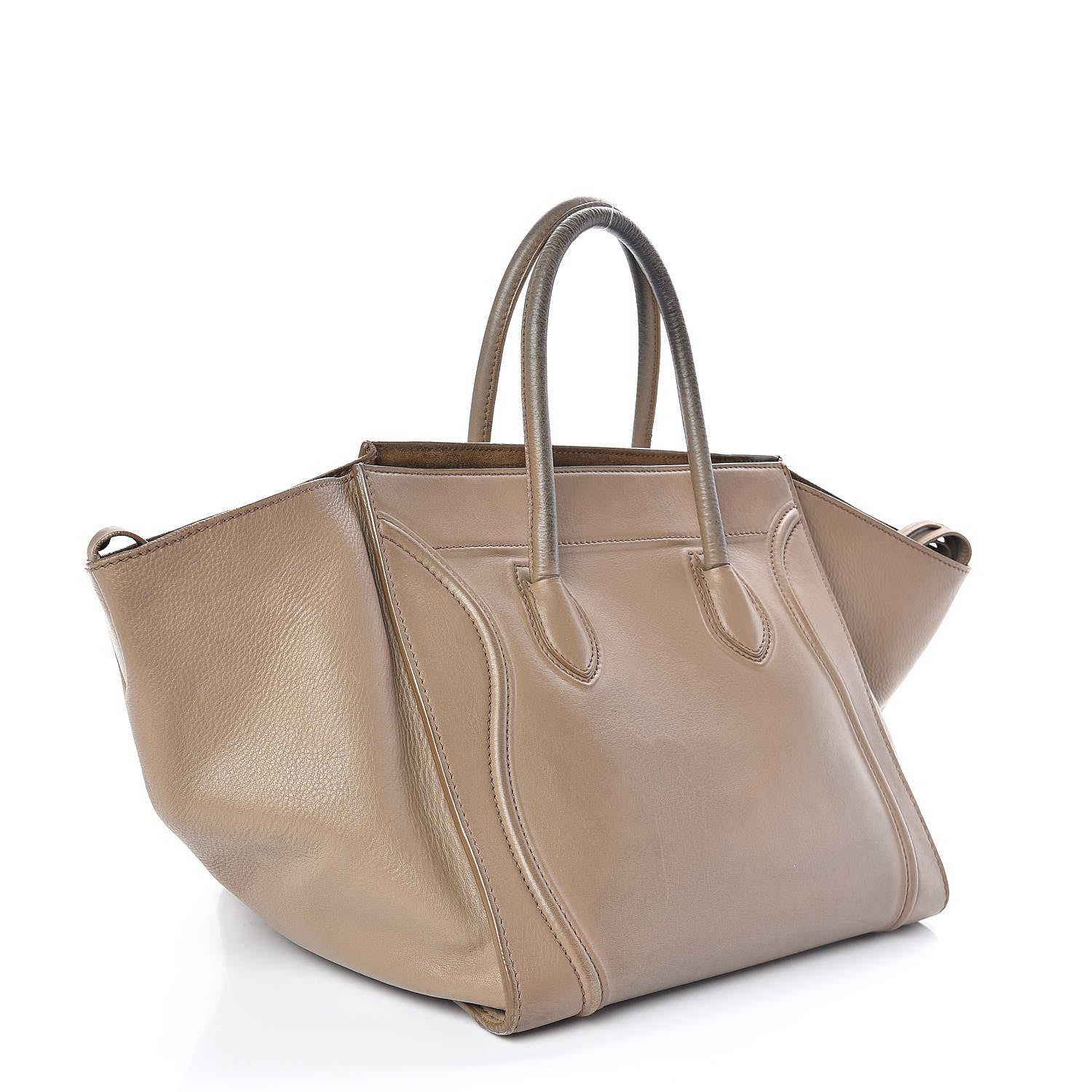 Celine Supple Calfskin Medium Phantom Luggage Beige 3 of 11