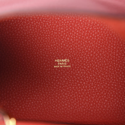 Hermes Taurillon Clemence Picotin Lock 18 PM Rouge Tomate 6 of 11