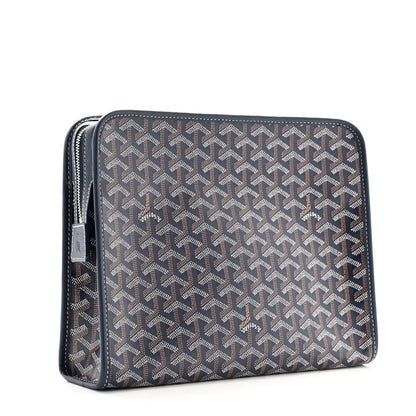 Goyard Goyardine Jouvence GM Toiletry Pouch Navy 3 of 6