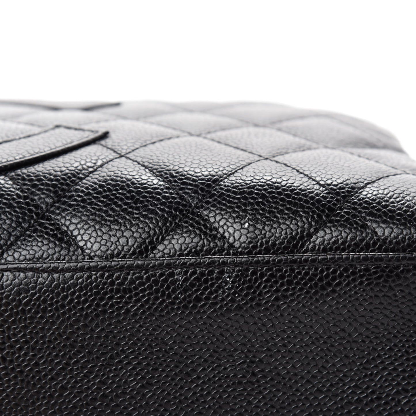 Caviar Quilted Large Bowler Black