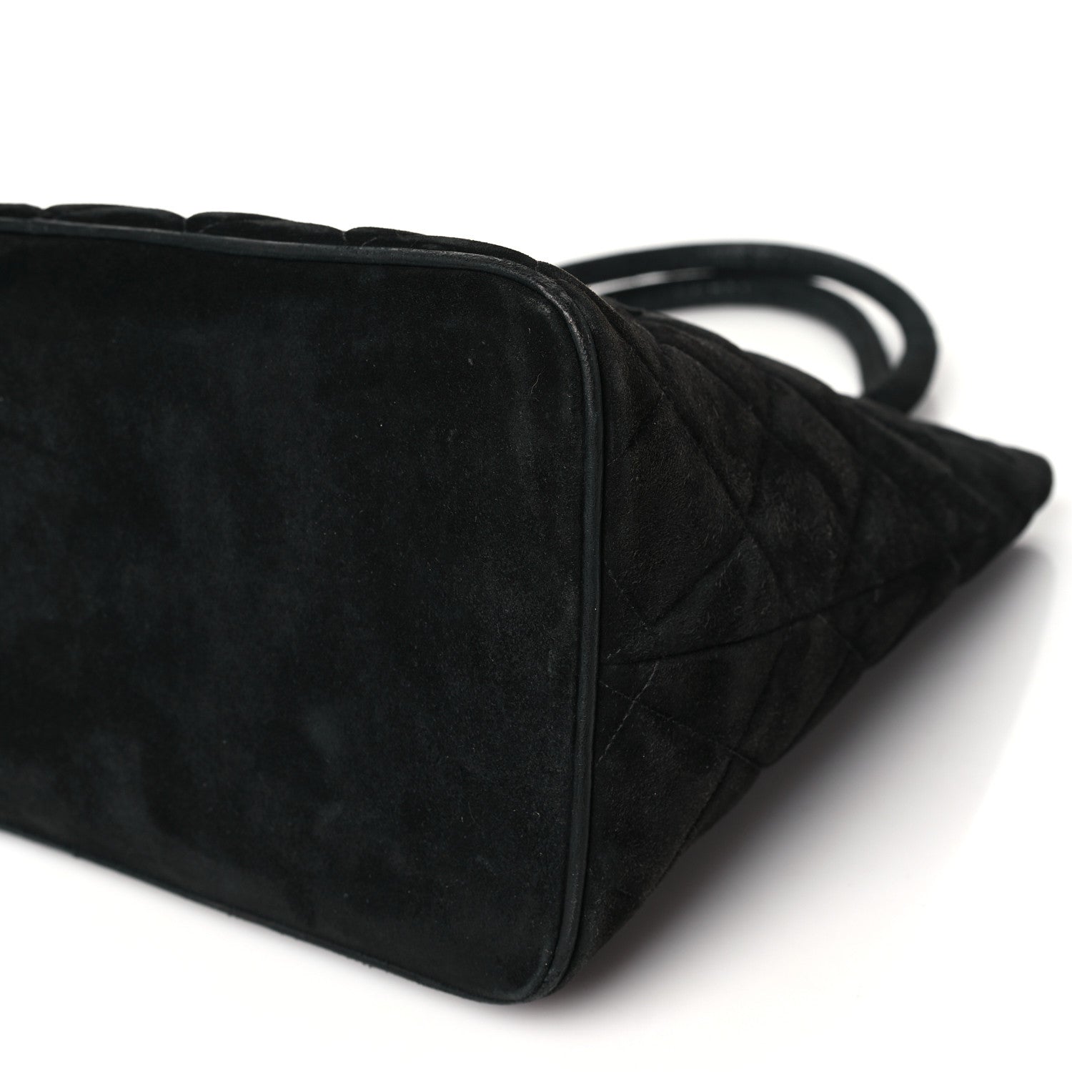 Chanel Suede Quilted Medallion Tote Black 10 of 12