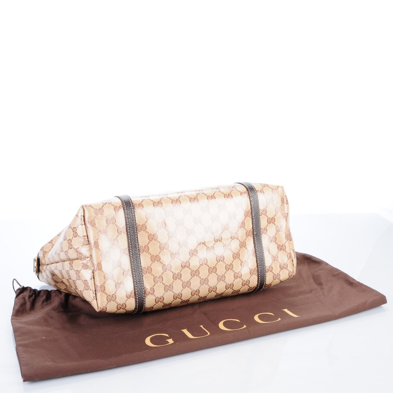 Gucci Crystal Monogram Medium Joy Tote Beige Ebony Testa di Moro 4 of 7