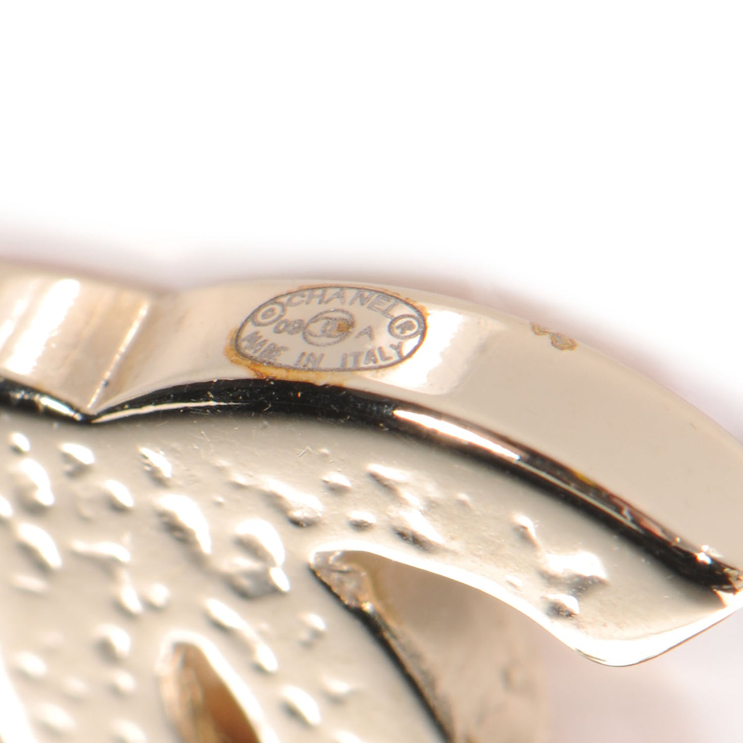 Crystal CC Hoop Earrings Gold