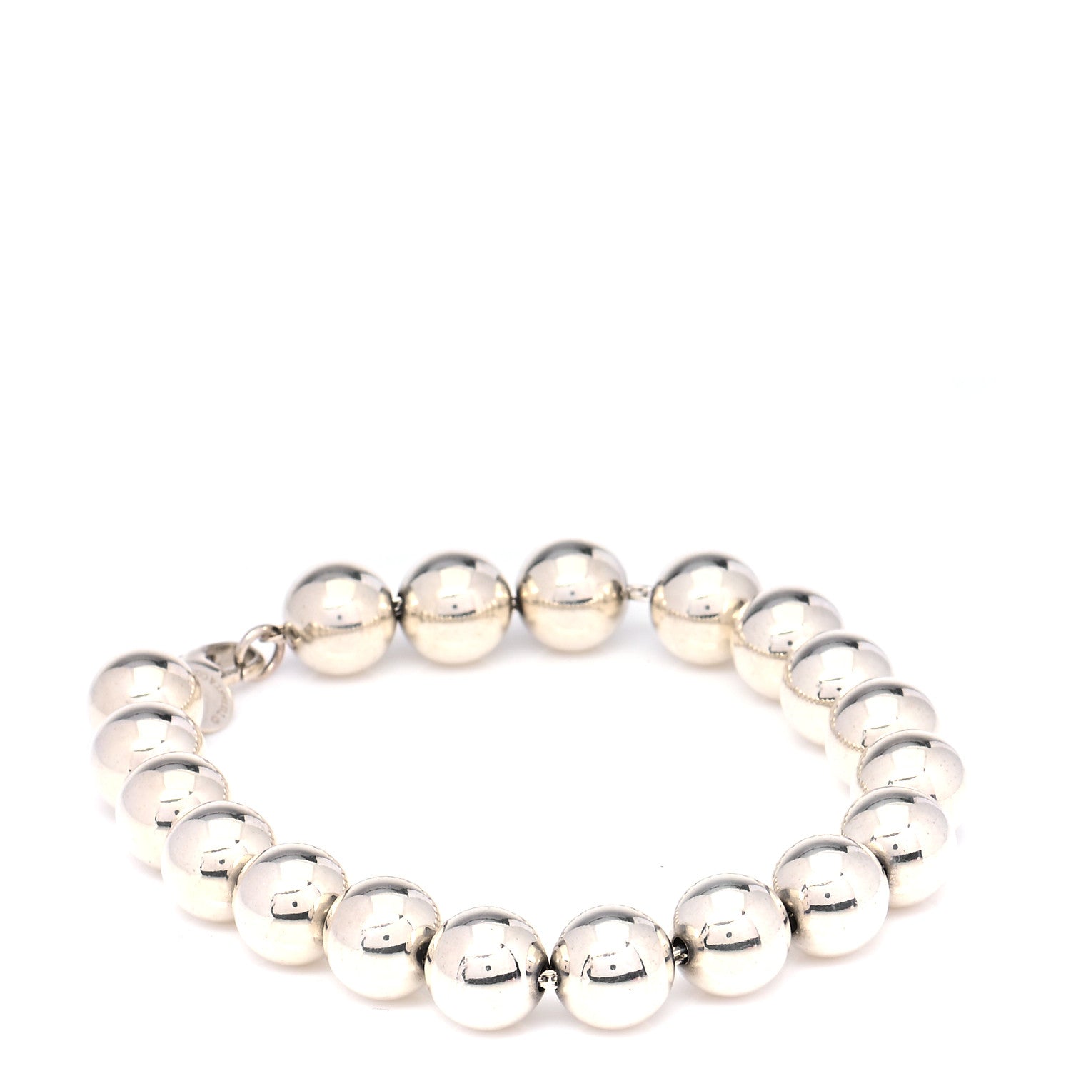Tiffany Sterling Silver 10mm HardWear Ball Bracelet 1 of 5